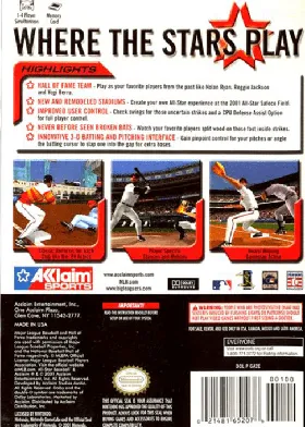 All-Star Baseball 2002 box cover back